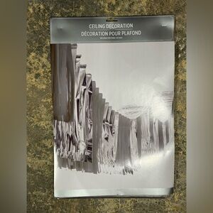 Amscan 10 Foot Silver & Gray Fringe Ceiling Party Decoration NWT